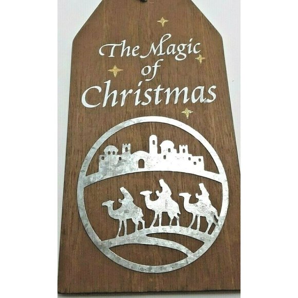 The Magic of Christmas Wooden Sign Magi 3 Wise men Wood Wall hanging - Picture 2 of 6